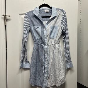 Japna Blue and White Striped Dress